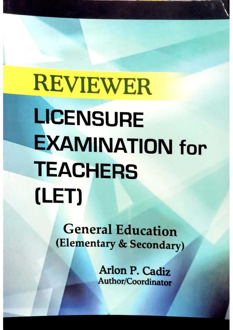 Reviewer Licensure Examination For Teachers LET Mindshapers Publishing